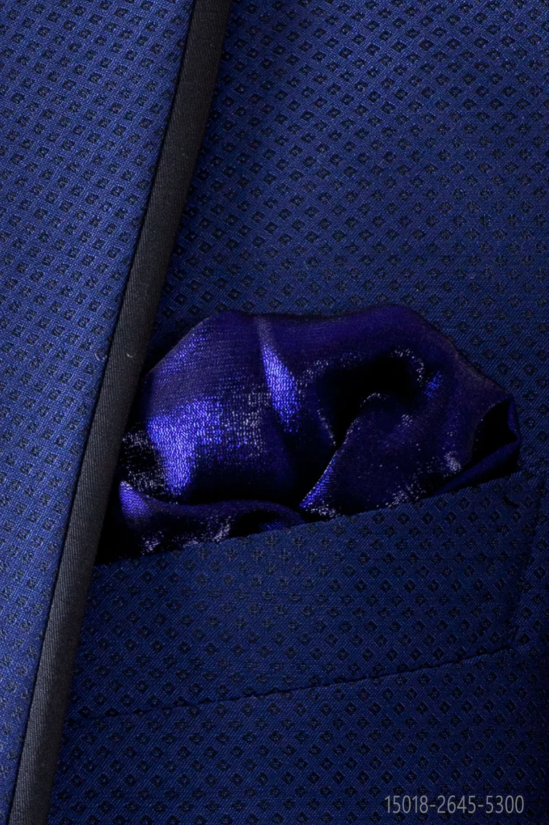 Electric blue Lurex Handkerchief