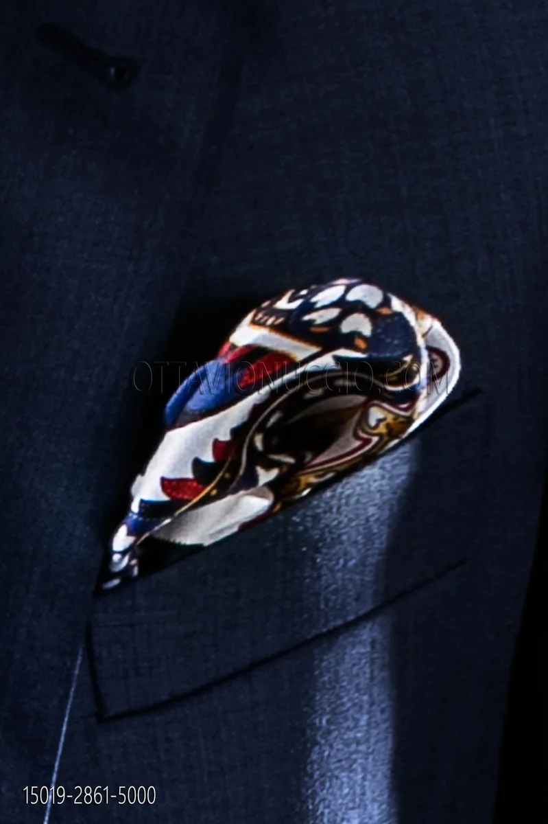 Flower printed silk handkerchief