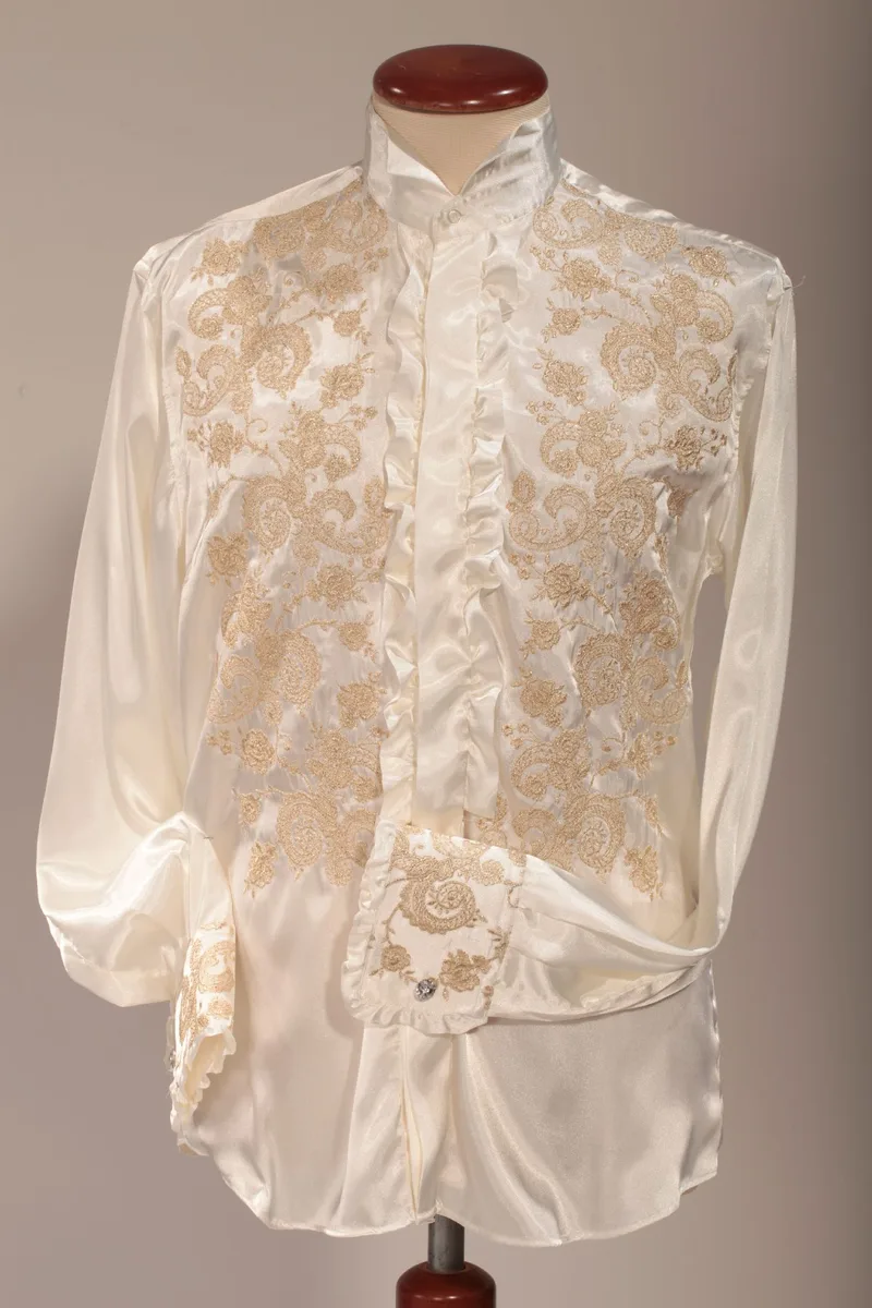 Camicia avorio ricamata