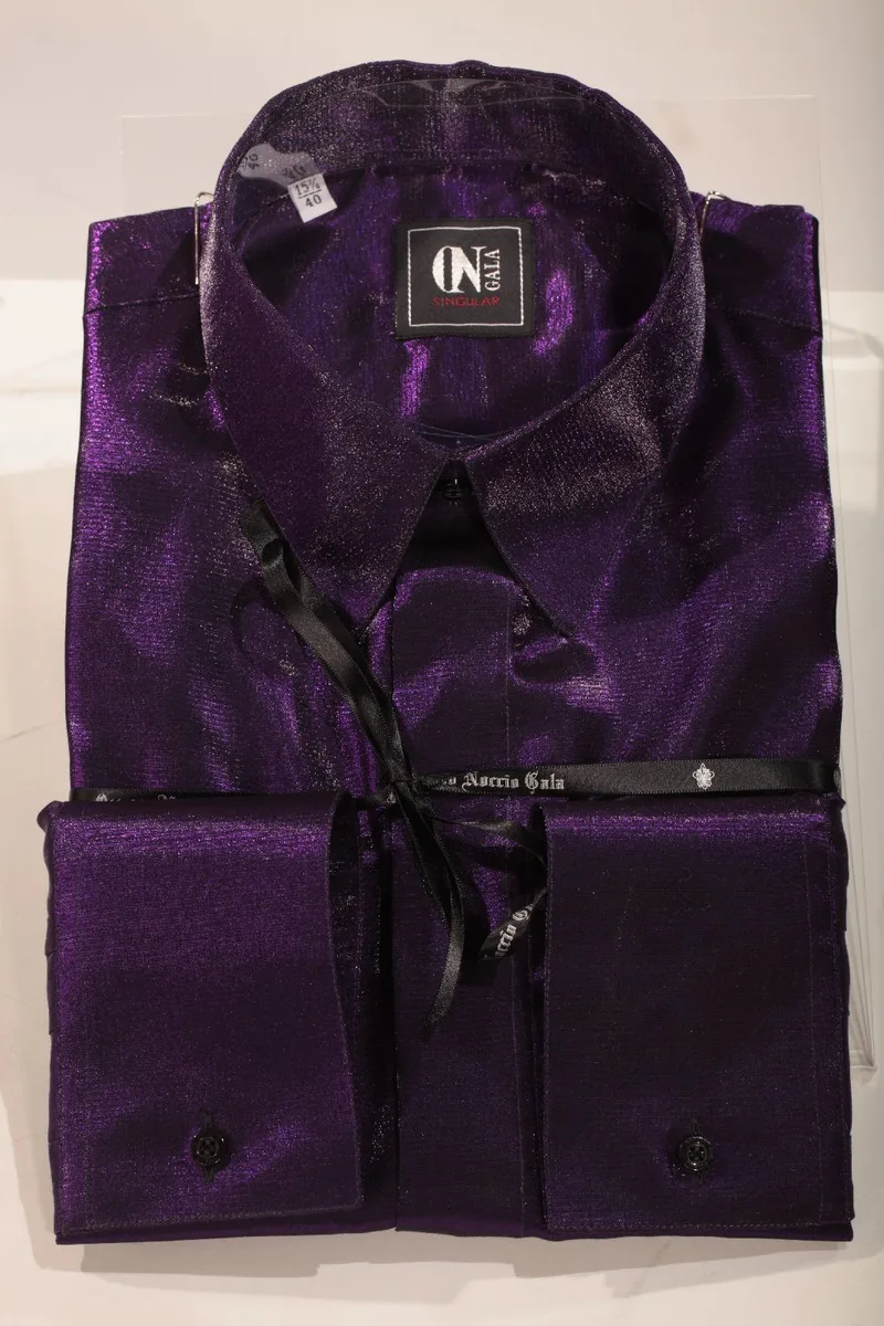 Camisa lúrex morada