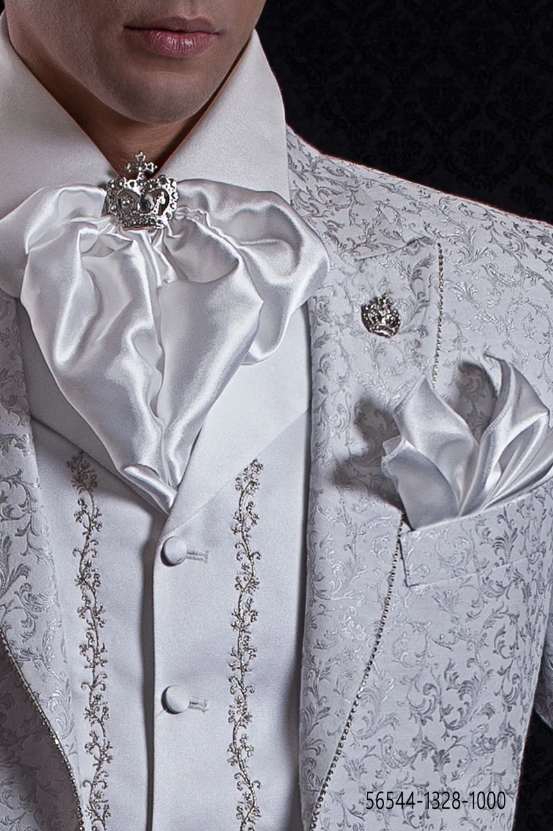Plastron weiß aus Satin