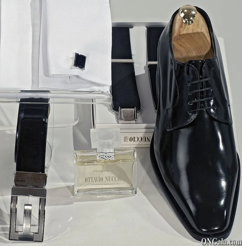 Scarpe stringate pelle spazzolata nera