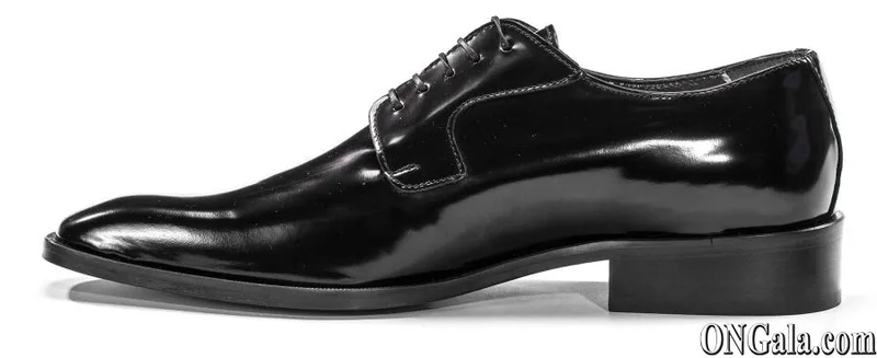 Scarpe stringate pelle spazzolata nera