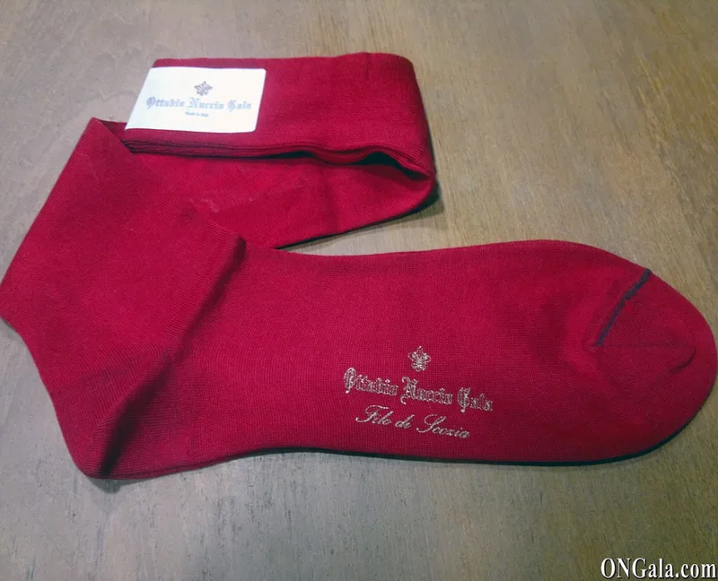 Chaussettes en coton rouge