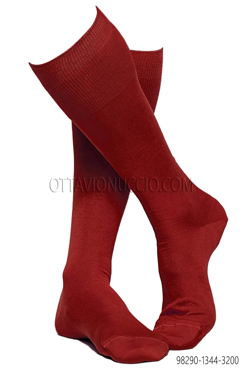 Chaussettes en coton rouge