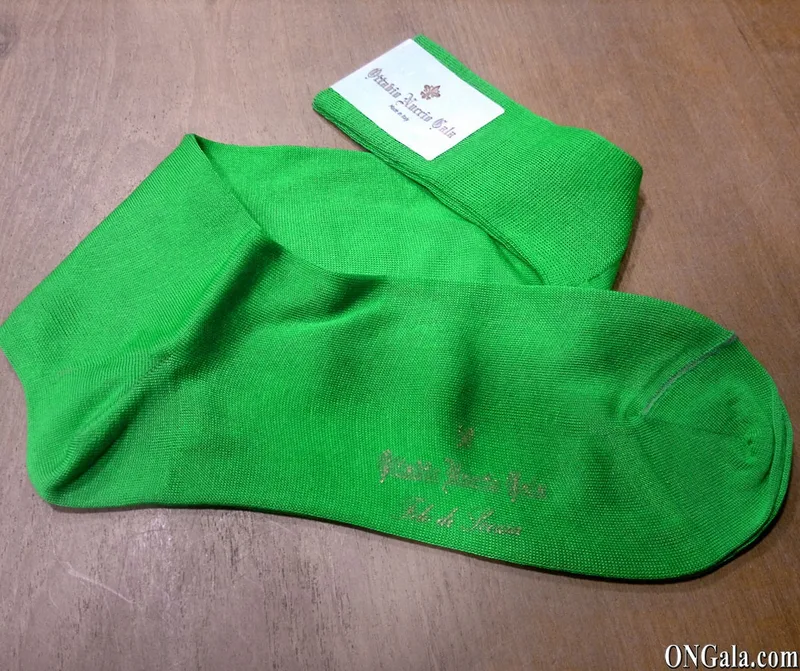 Chaussettes vertes en coton