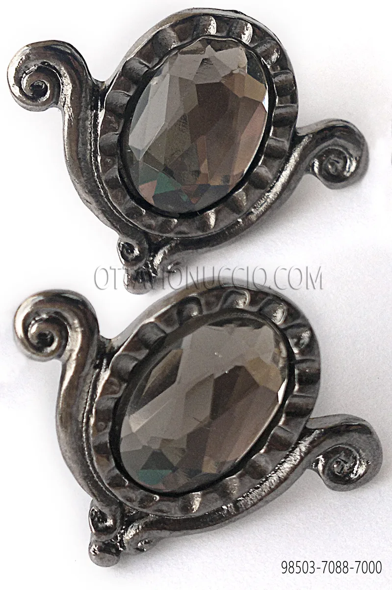 Gunmetal Grey Drop-Shaped Cufflinks