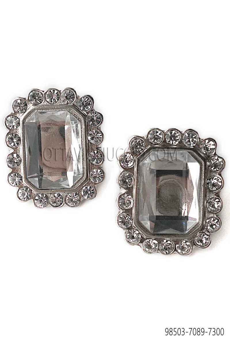 Gemelli rettangolari nikel pietra crystal