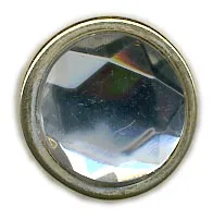 Boutons de manchette dorés avec pierre de cristal