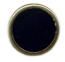Boutons de manchette ronds finition dorée émaillés noir