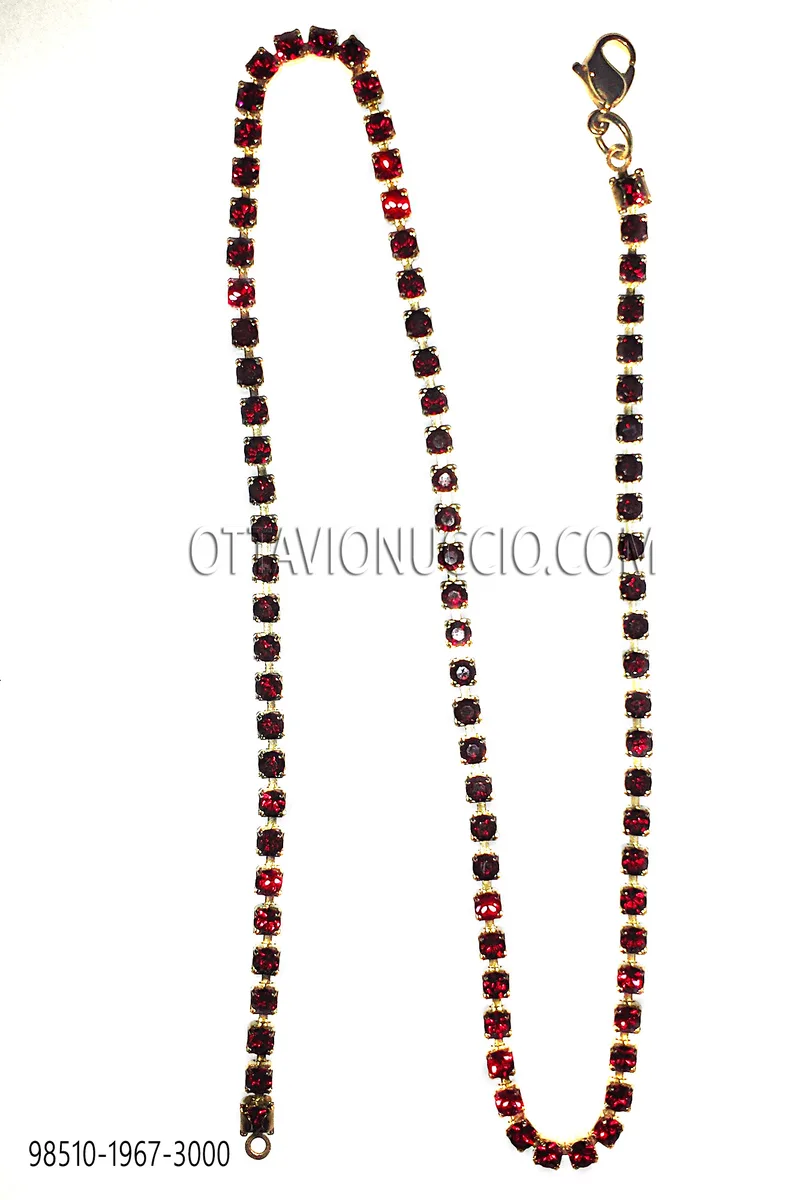 Weste-Kette mit roten Strass
