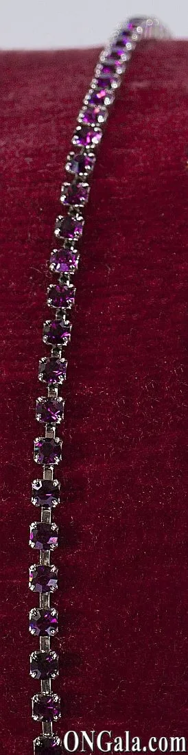 Cadenita nikel con strass viola