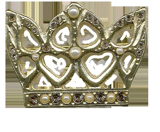 Spilla a forma di corona finitura oro