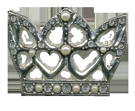 Spilla a forma di corona finitura nichel