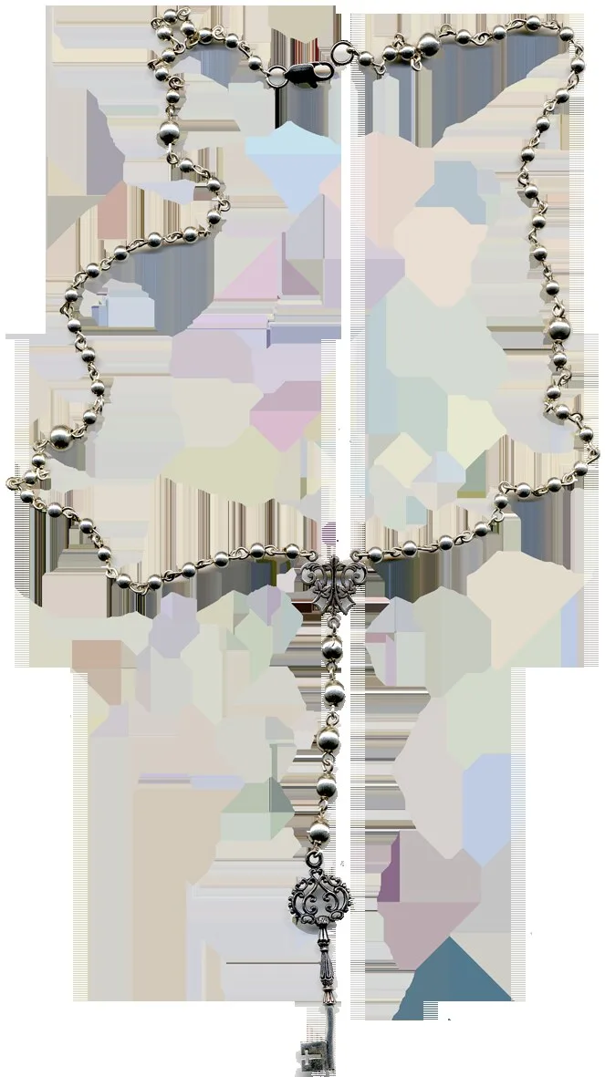 Silver-plated necklace and pendant