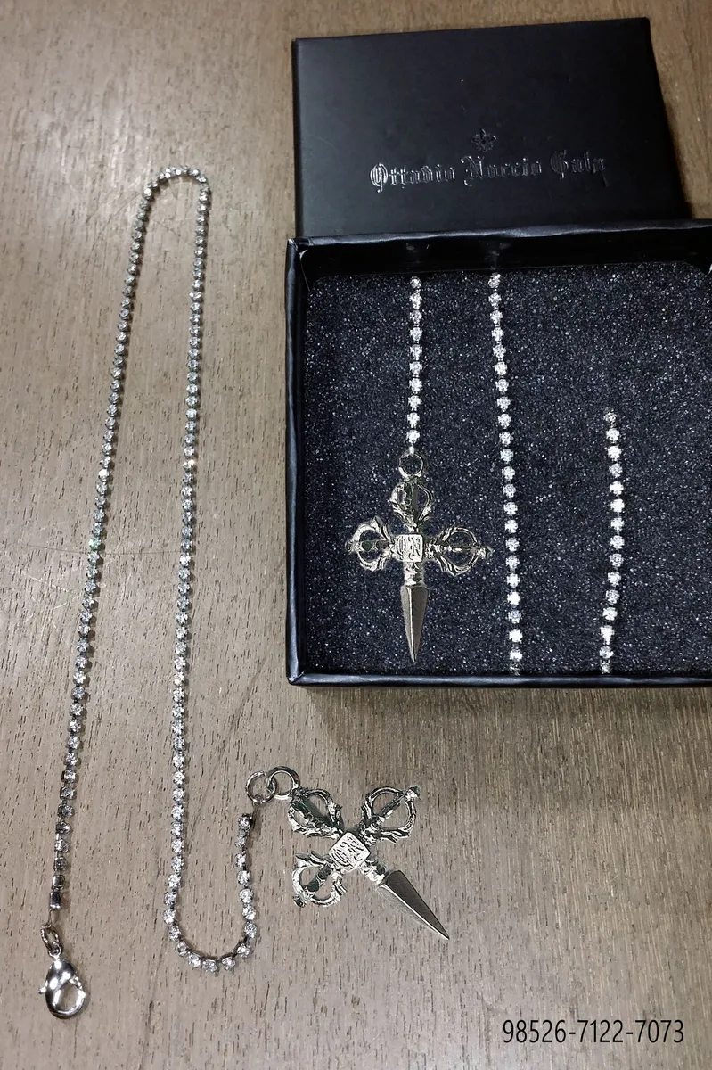 Weste-Kette mit silber Schwerthänger