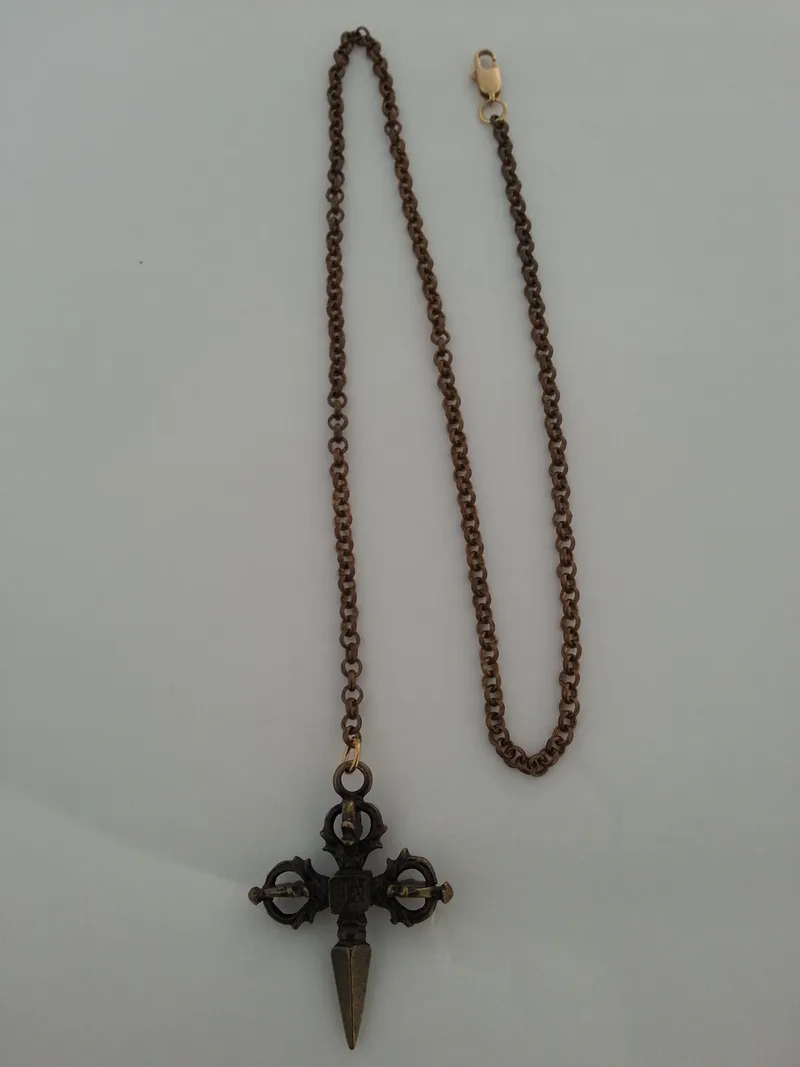 Weste-Kette mit dunkel golden Schwerthänger