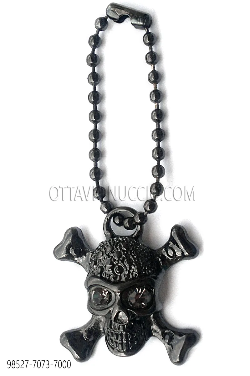 Pendentif tête de mort canon de fusil