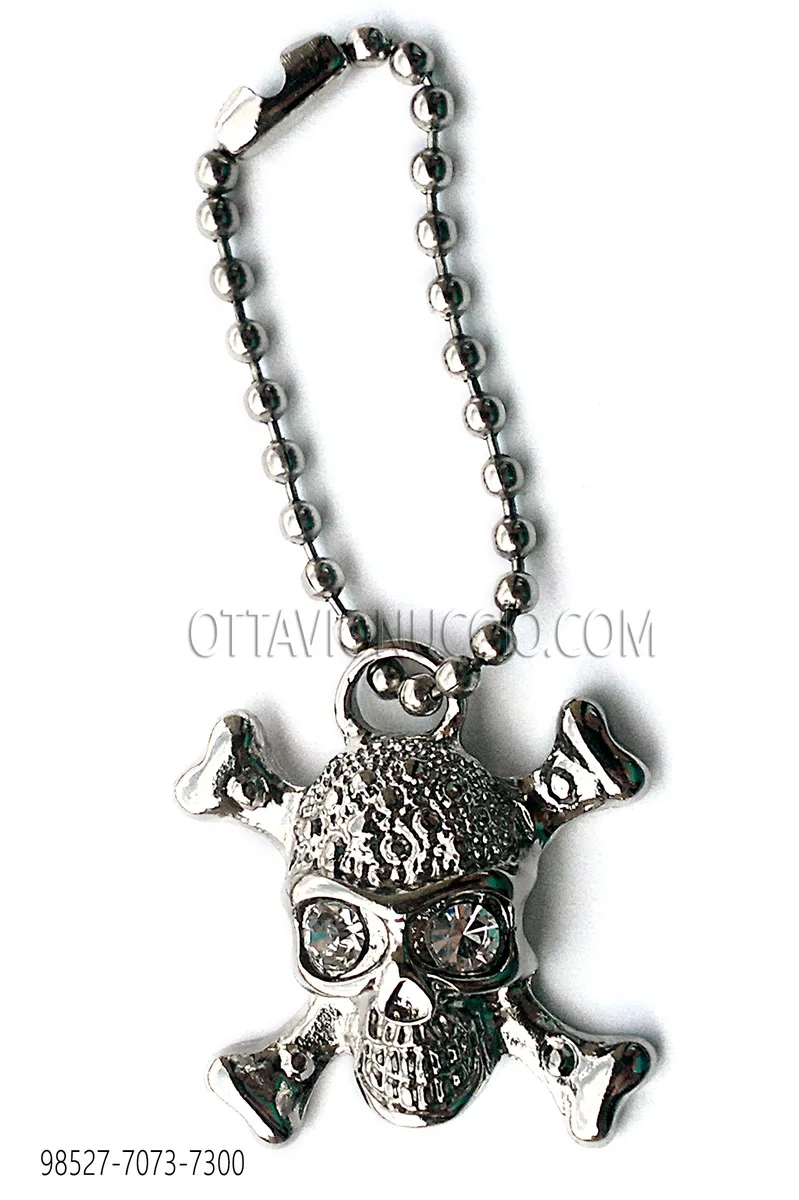 Nickel-Tone Skull-Shaped Pendant