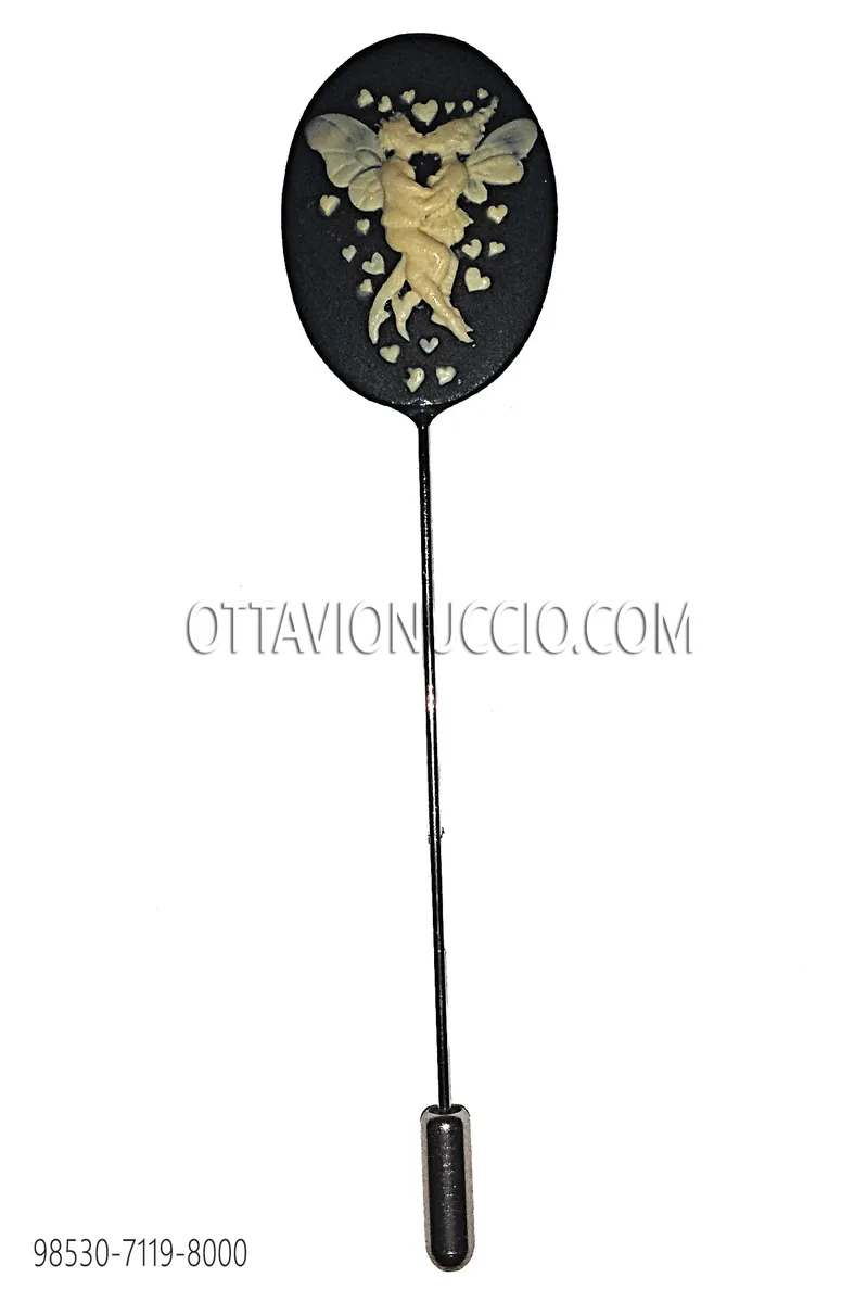Spillone cammeo nero