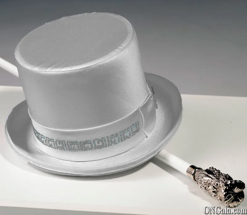 Pearl Grey Satin Top Hat