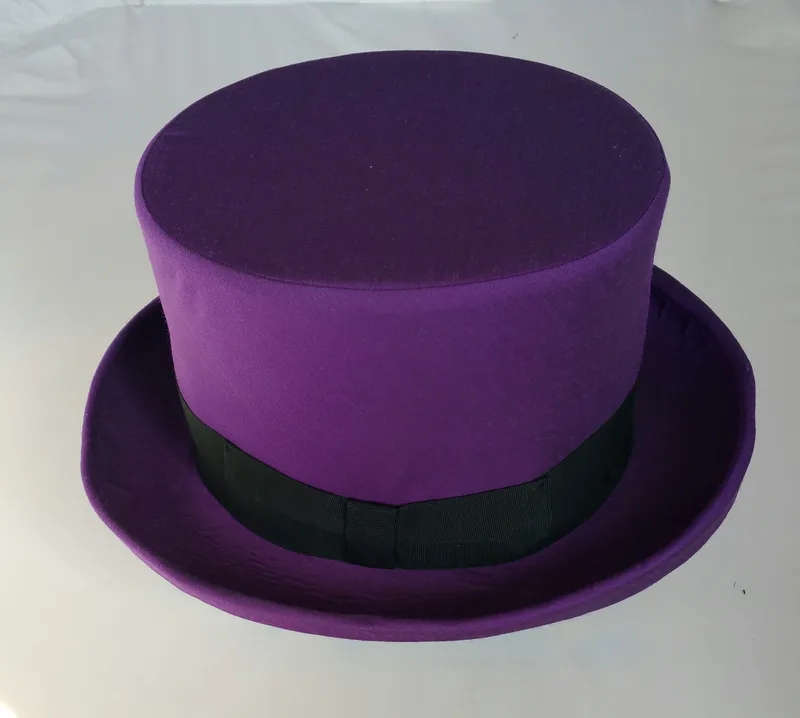 Sombrero de copa morado mixto lana