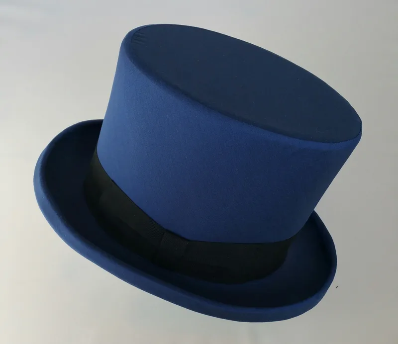 Haut-de-forme bleu royal en mélange de laine