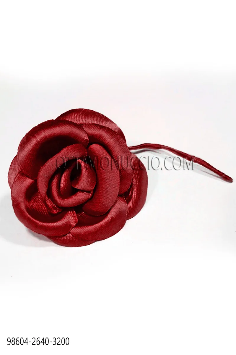 Ansteckblume, rot, aus Satin