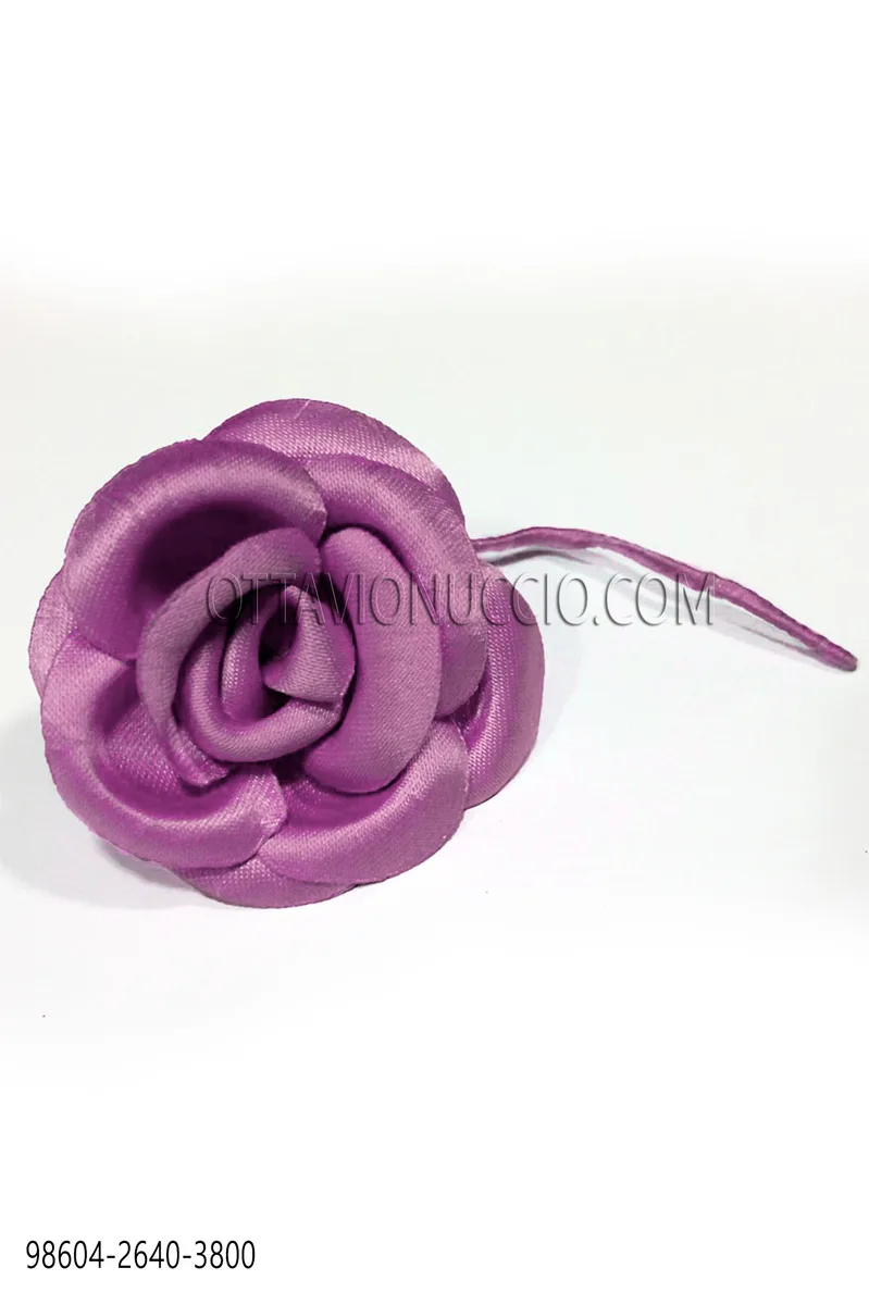 Flor en raso rosa