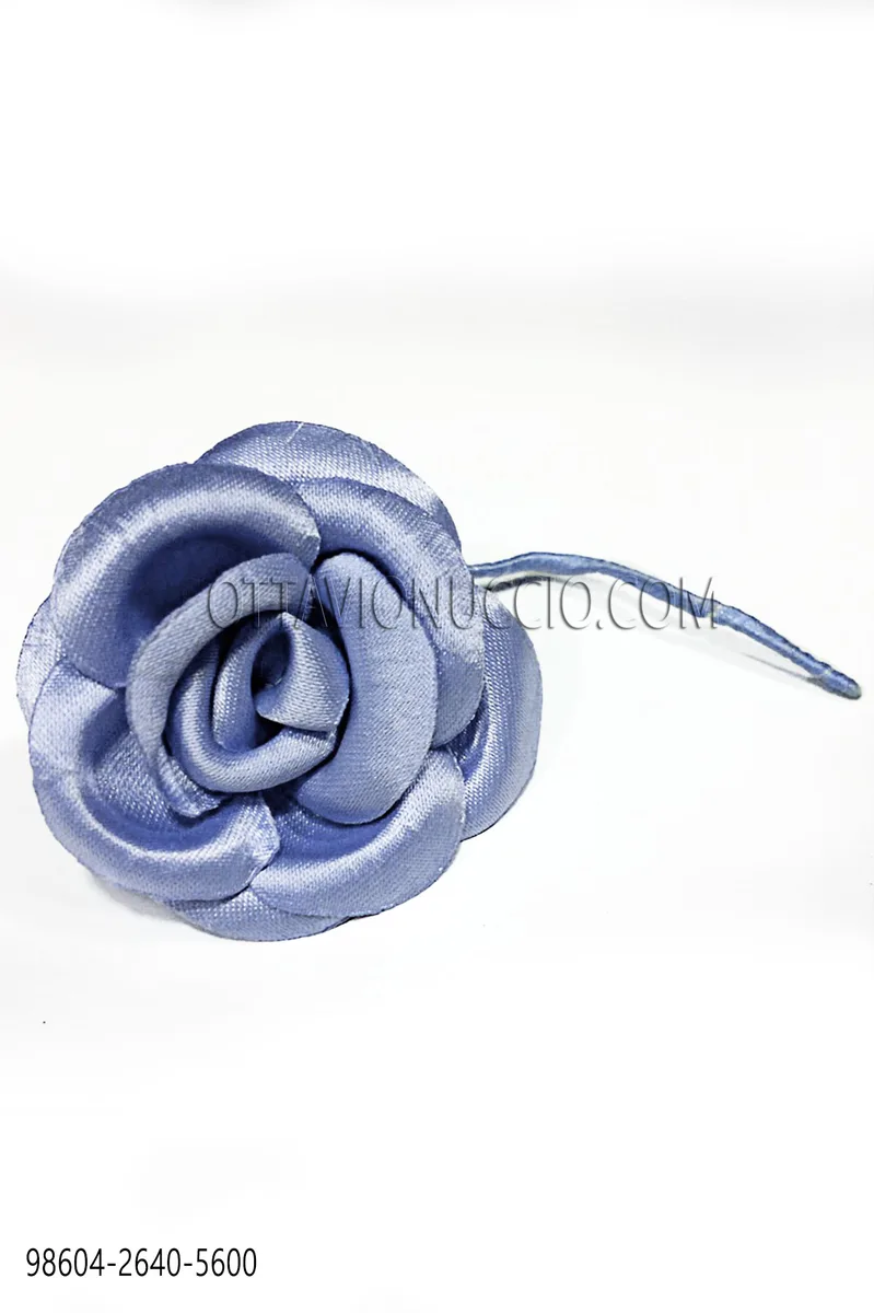 Ansteckblume, blau, aus Satin