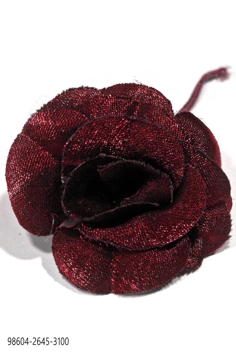 Fleur en lurex rouge