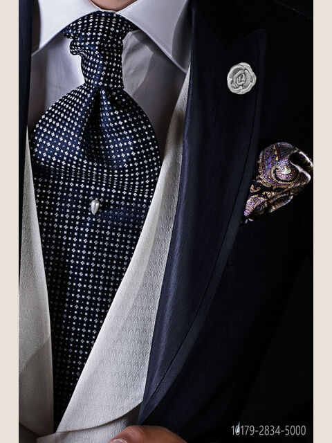Cravattone da annodare in pura seta blu