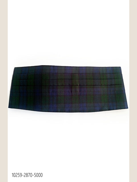 Fascia 4 pieghe pura seta tartan
