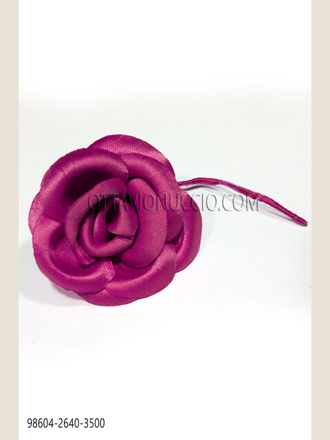 Fiore in raso fucsia
