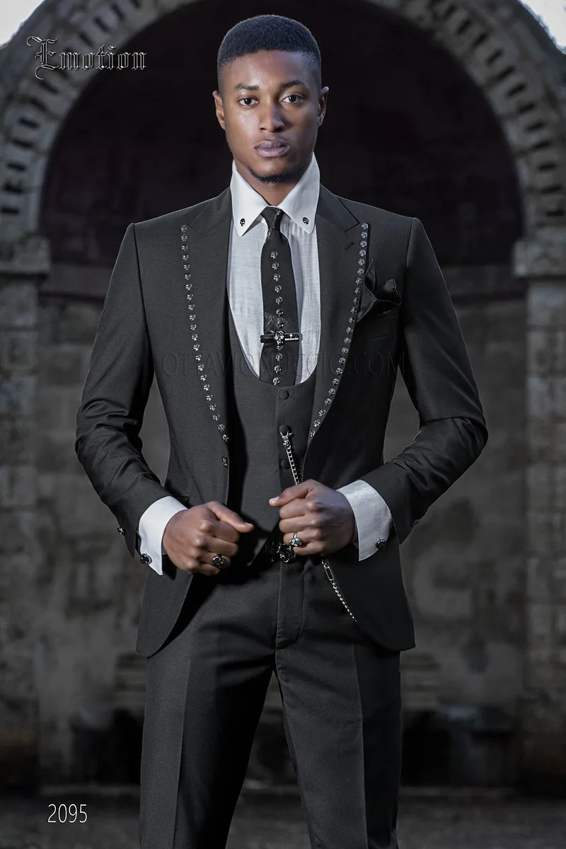 Costume mariage vintage rock noir 1