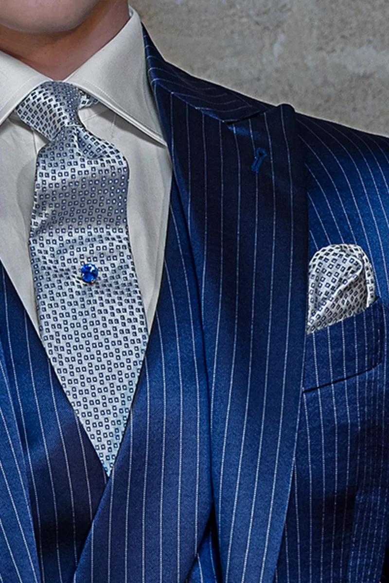 Traje hombre fashion italiano diplomático azul royal 2