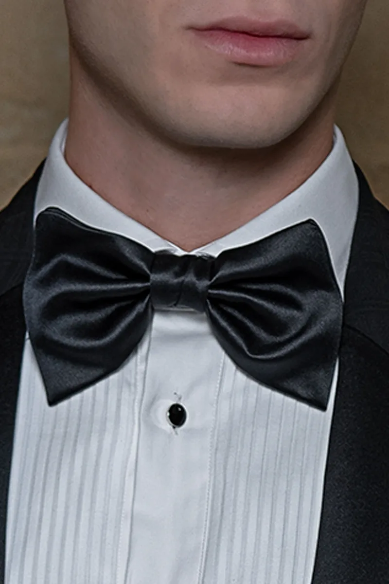 Italienischer Gala Smoking Anzug aus schwarze Madras-Karo Wolle 2
