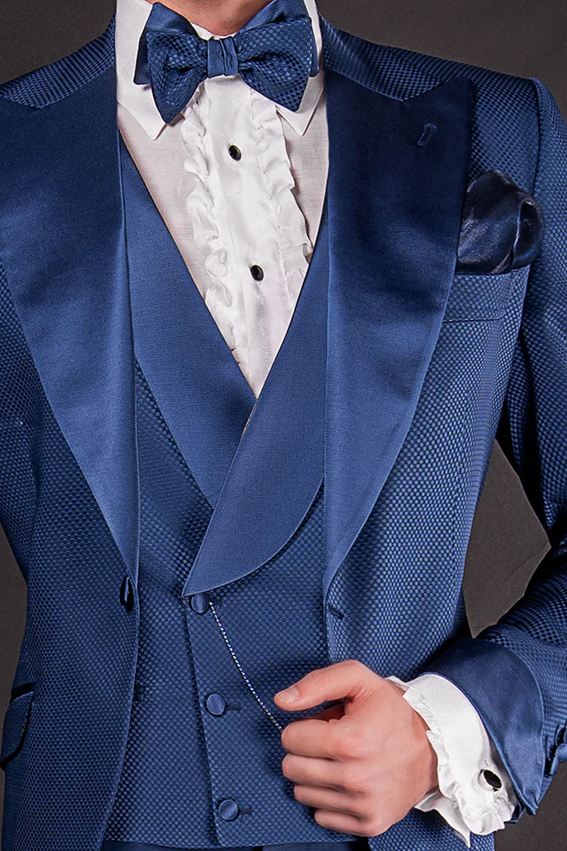 Gilet doppiopetto sciallato rever a contrasto