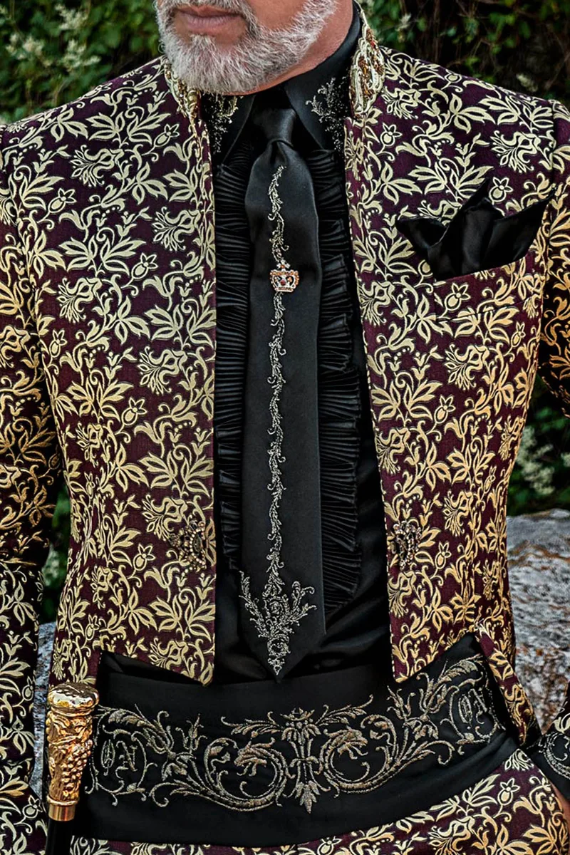 Camicia e accessori nero ricamo drago.