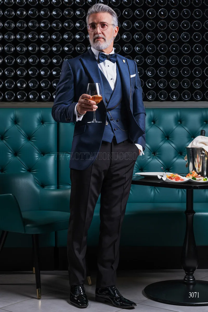 Esmoquin azul para eventos de gala – Cuerpo entero