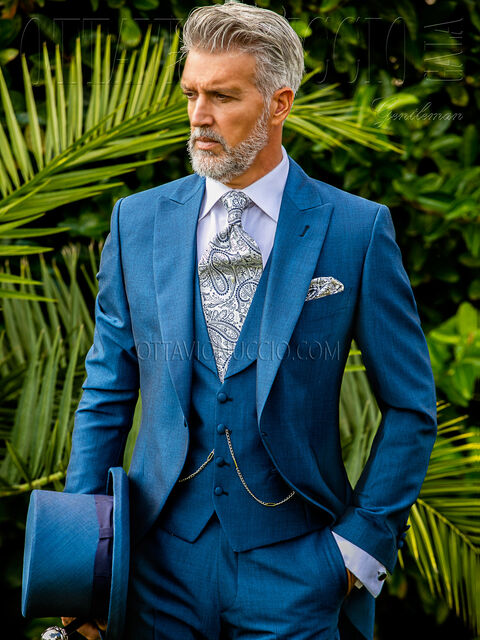 Tait classico blu royal tre pezzi