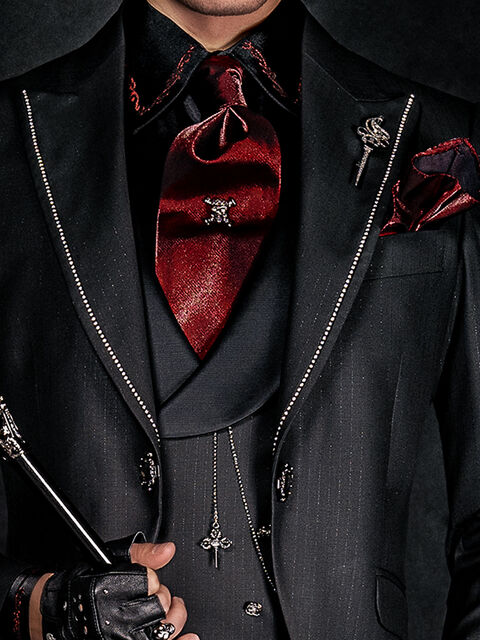 Gilet doppiopetto con rever sciallato nero