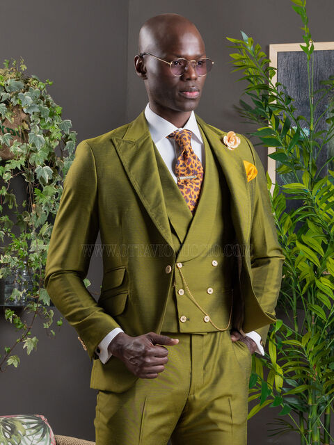 Abito da cerimonia uomo verde oliva